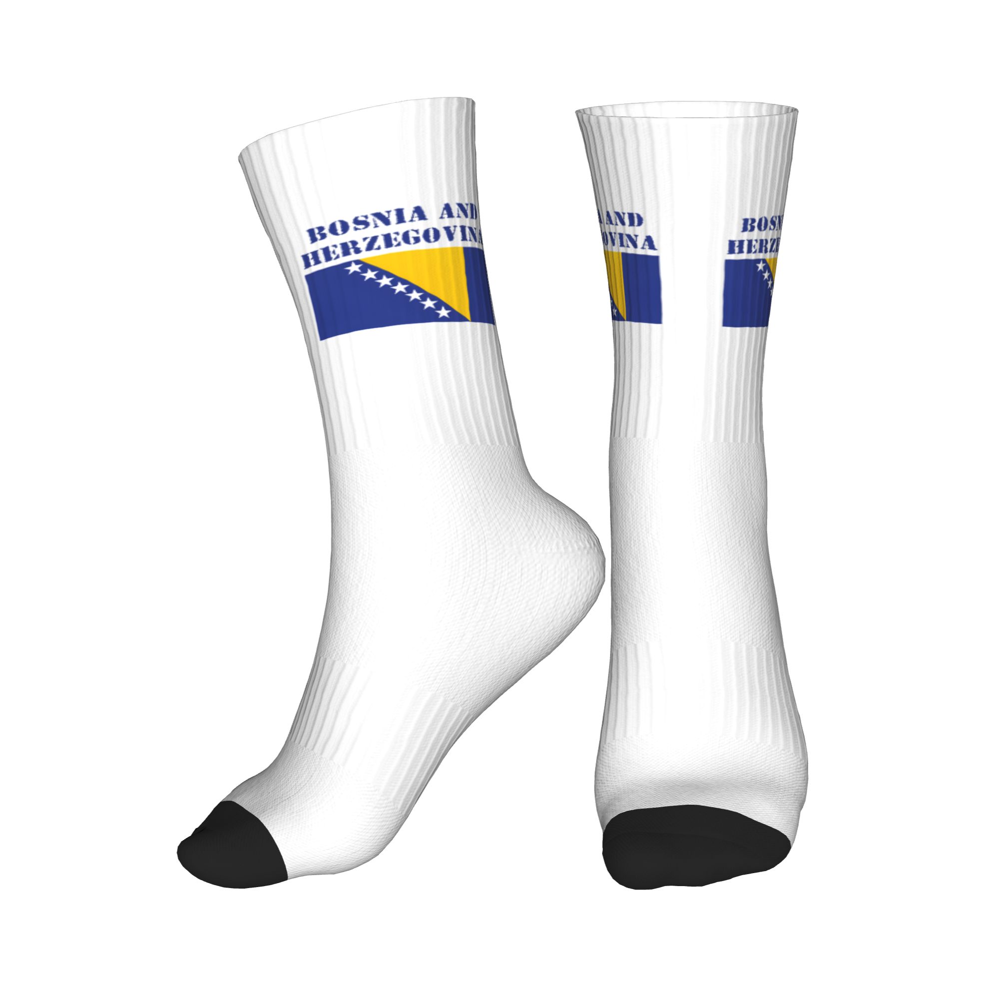 Dress Sock Men - Novelty Mens Bosnia and Herzegovina Flag