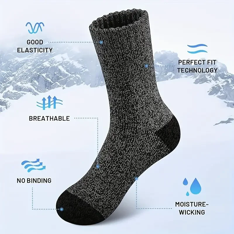Wool Hiking Sock - 5 Pairs Merino Wool Socks for