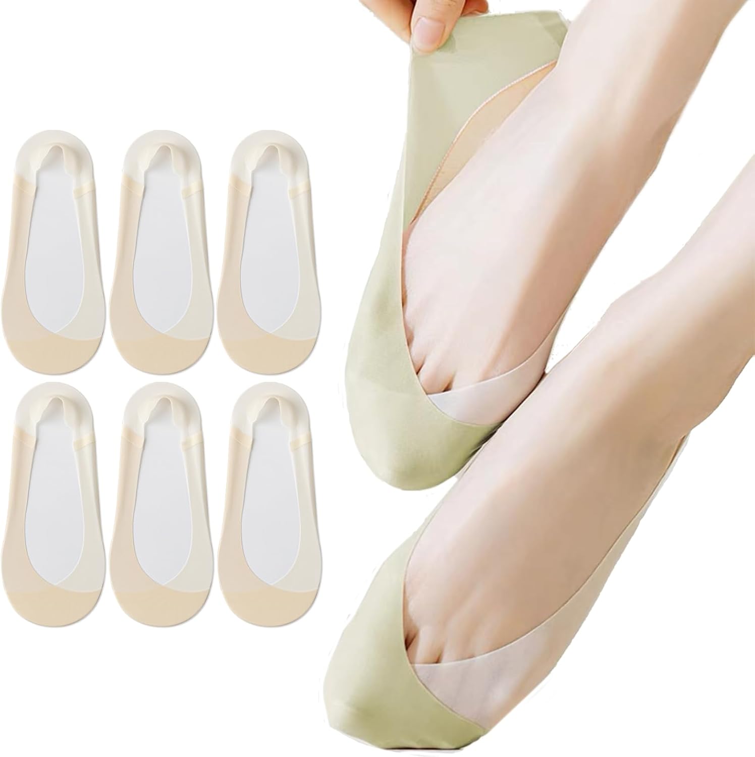 Caudblor 6 Pack Thin No Show S - Invisibility Sock Loafer 评论和价格
