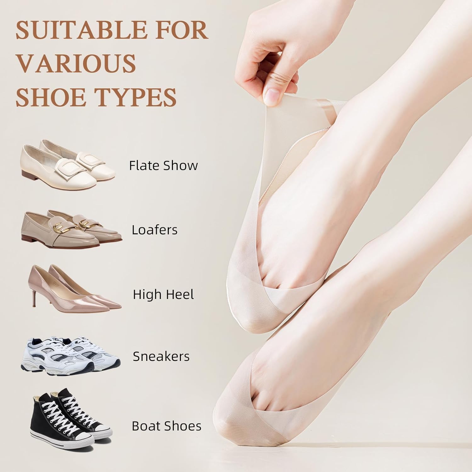 Caudblor 6 Pack Thin No Show S - Invisibility Sock Loafer 评论和价格