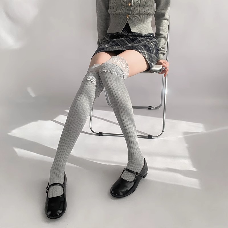 Soft Cotton Thigh High Socks,  - Boot Sock Slouchy 评论和价格