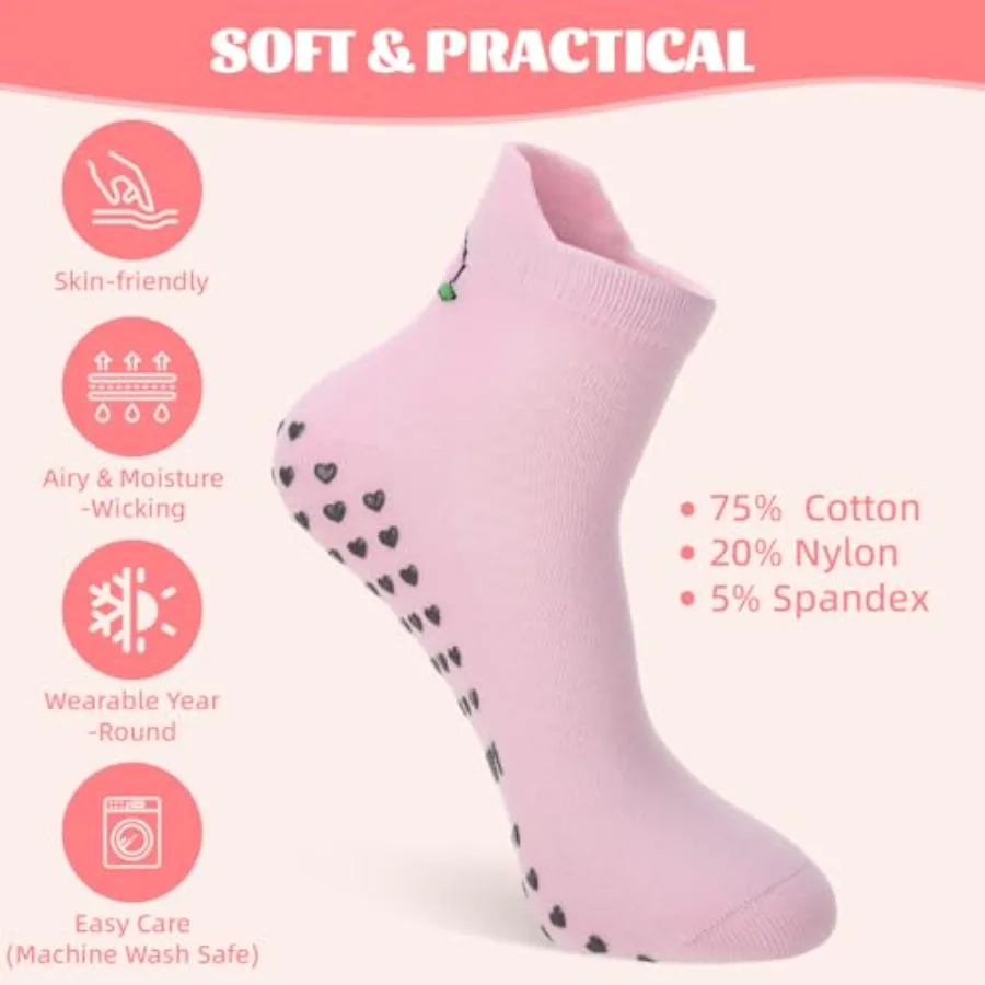 6 Pairs Pilates Socks with Gri - Grip Sock Yoga 评论和价格