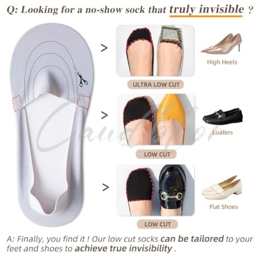 Caudblor Thin No Show Socks Wo - Invisibility Sock Loafer 评论和价格