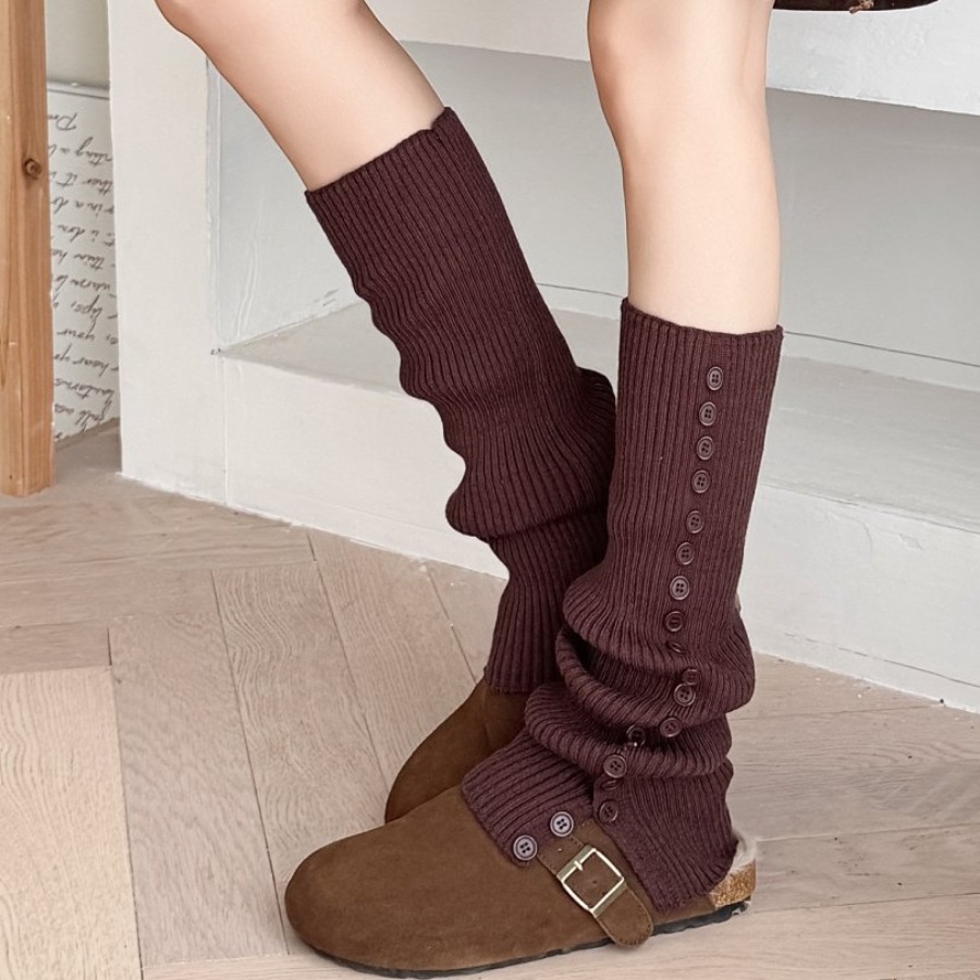 ​New Women's Button Detail Slo - Boot Sock Slouchy 评论和价格