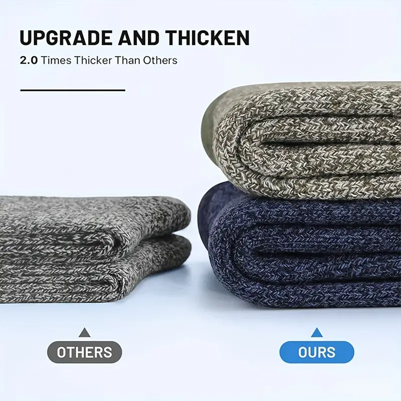 5 Pairs Merino Wool Socks For  - Wool Hiking Sock 评论和价格