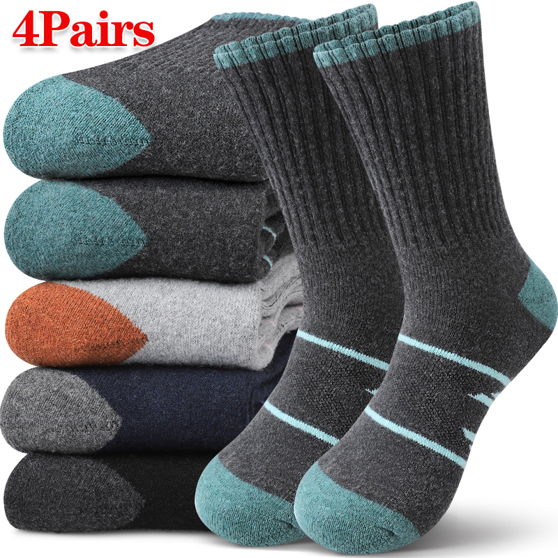 4Pairs Winter Women Mid Tube S - Wool Hiking Sock 评论和价格