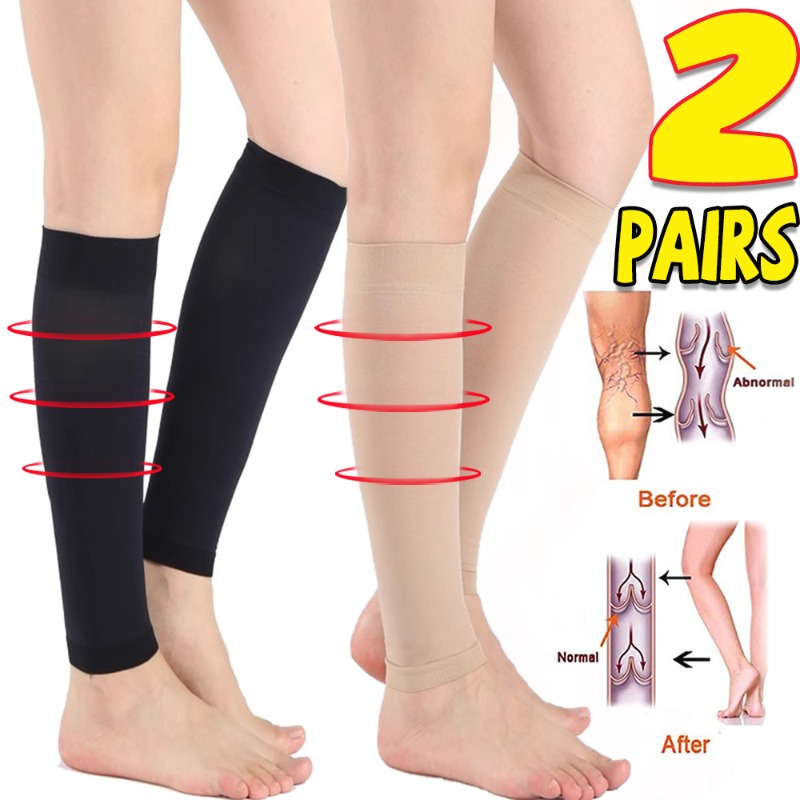 1/2Pairs Varicose Vein Medical - Compression Sleeve Calf 评论和价格