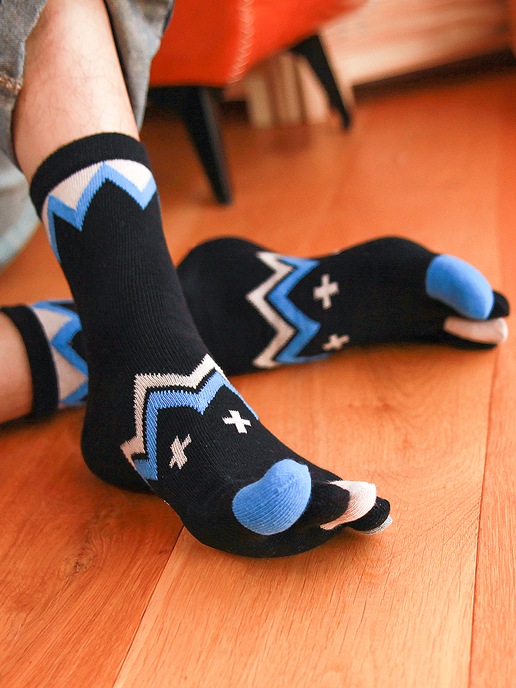 5 Pairs Four-season Pure Cotto - Toe Sock Split 评论和价格