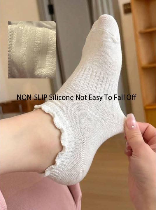 Cute Ruffle Ankle Socks for Wo - Silk Sock Bamboo 评论和价格