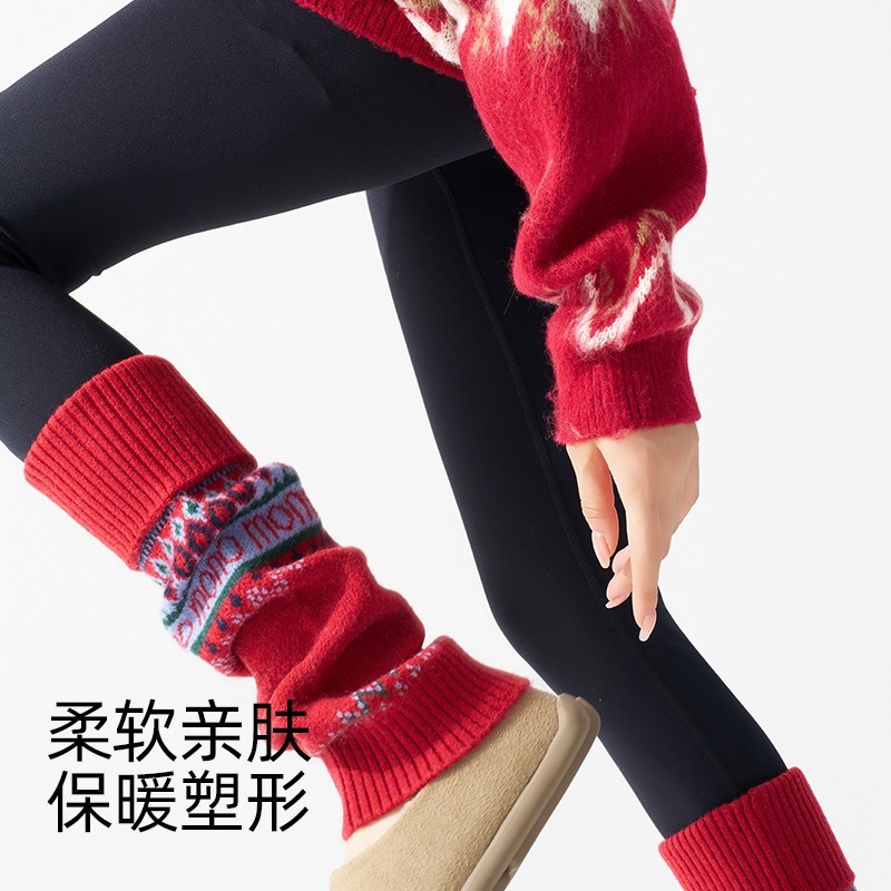 ​Fair Isle Knitted Leg Warmers - Boot Sock Slouchy 评论和价格