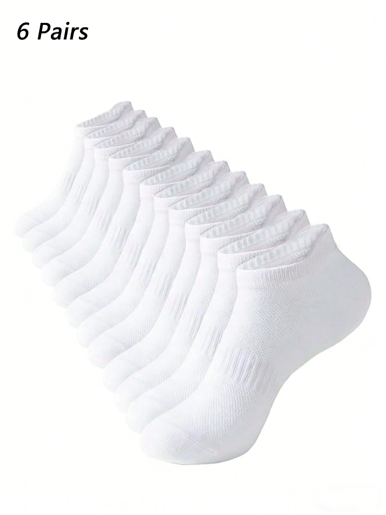 6 Pairs Women Men White Ankle  - No Show Sock Women 评论和价格