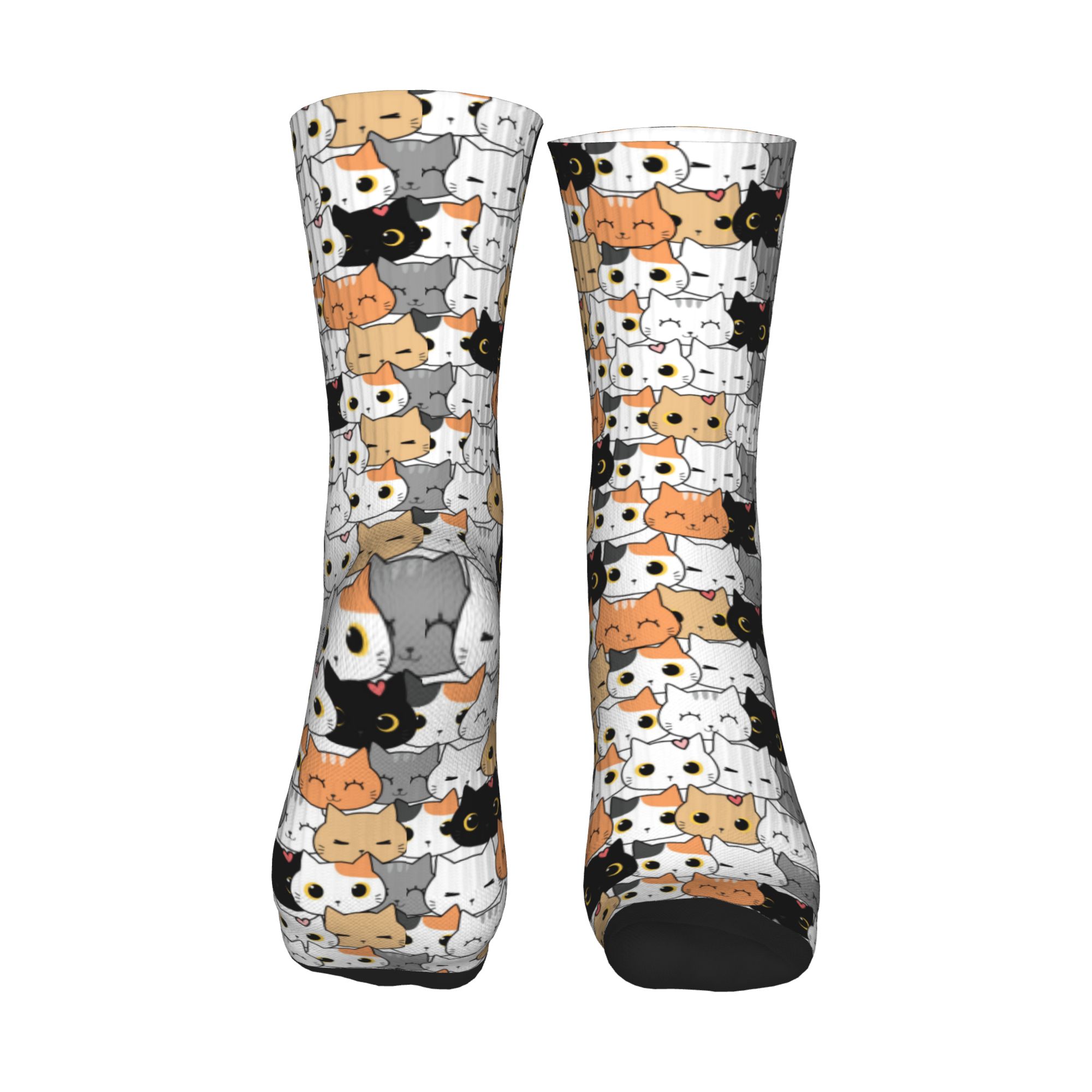 Cute Kitten Cat Doodle Dress S - Dress Sock Men 评论和价格