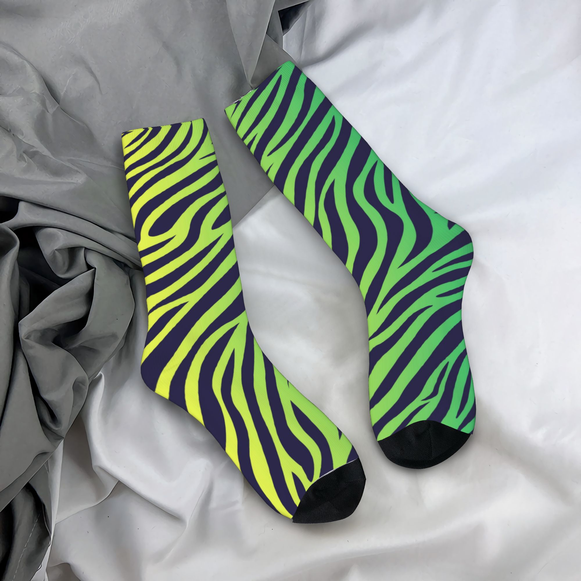 Colorful Tiger Zebra Skin Patt - Dress Sock Men 评论和价格