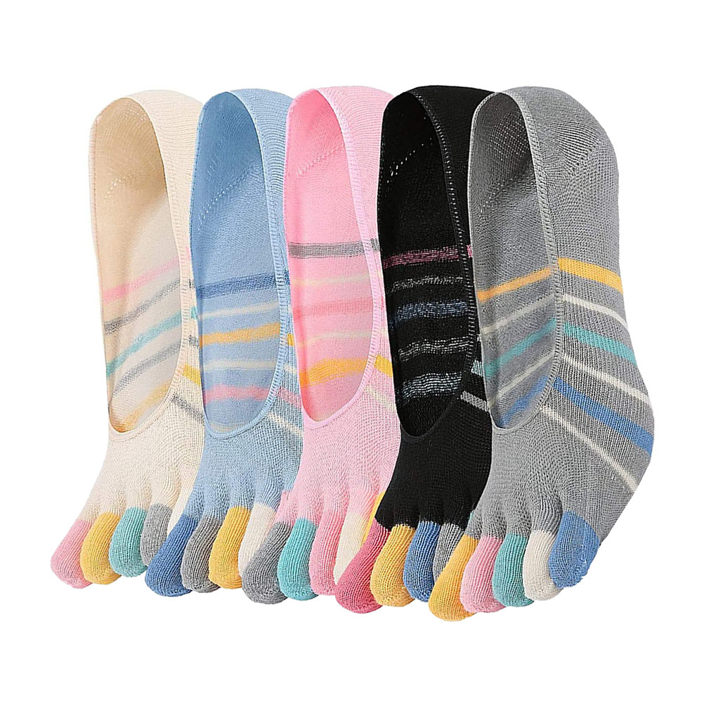 5Pairs Yoga Toe Socks Women Lo - Invisibility Sock Loafer 评论和价格
