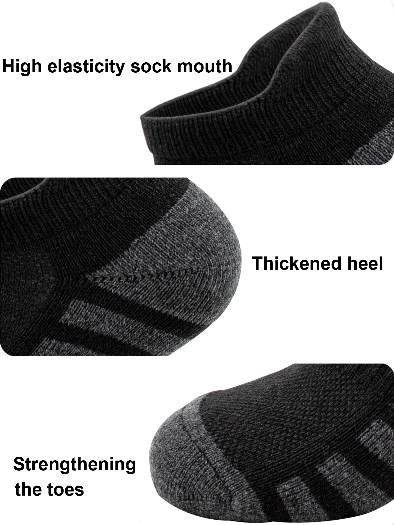 6/12 Pairs Low Cut Ankle Socks - Athletic Sock Cushion 评论和价格