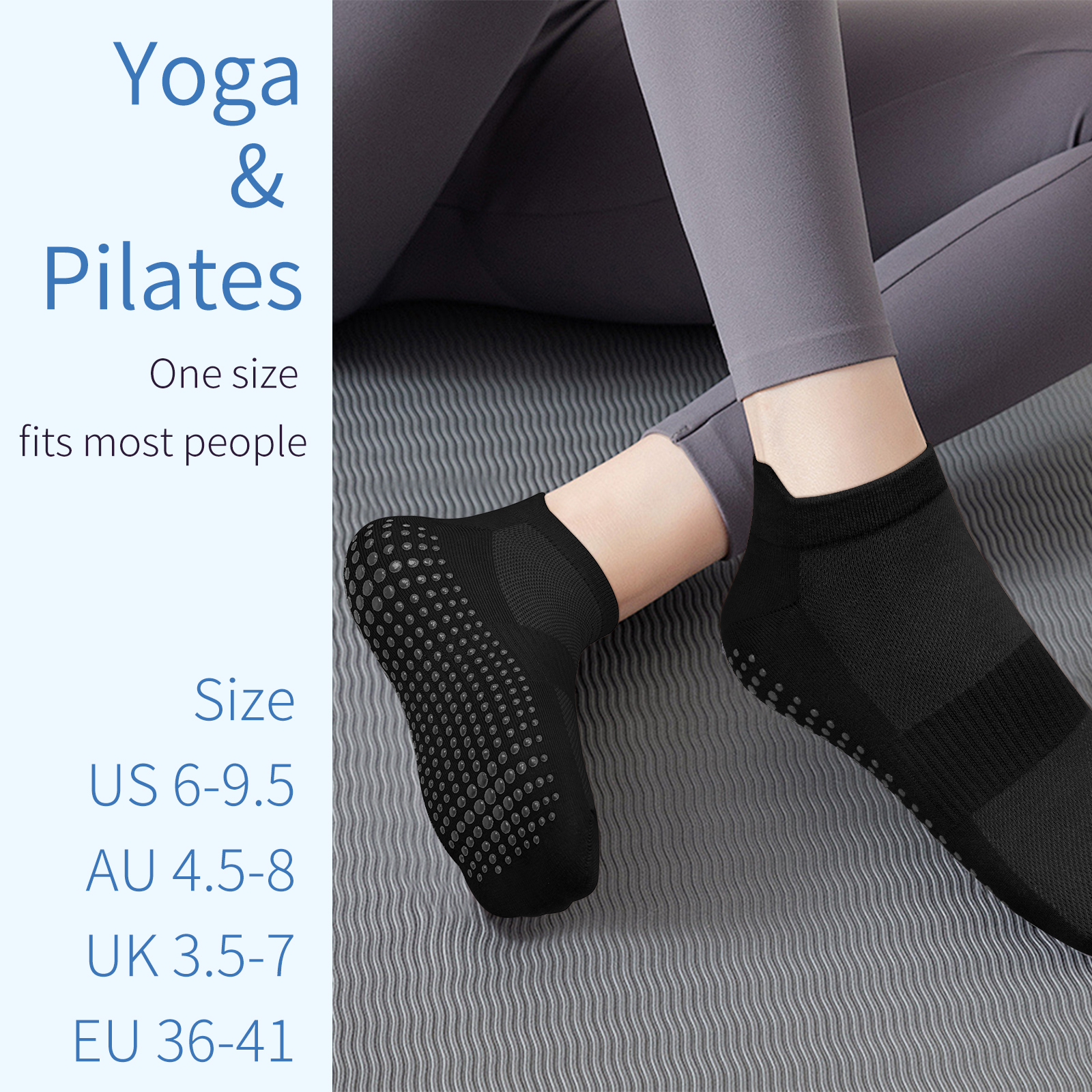 3 Pairs Yoga Socks Women Cotto - No Show Sock Women 评论和价格